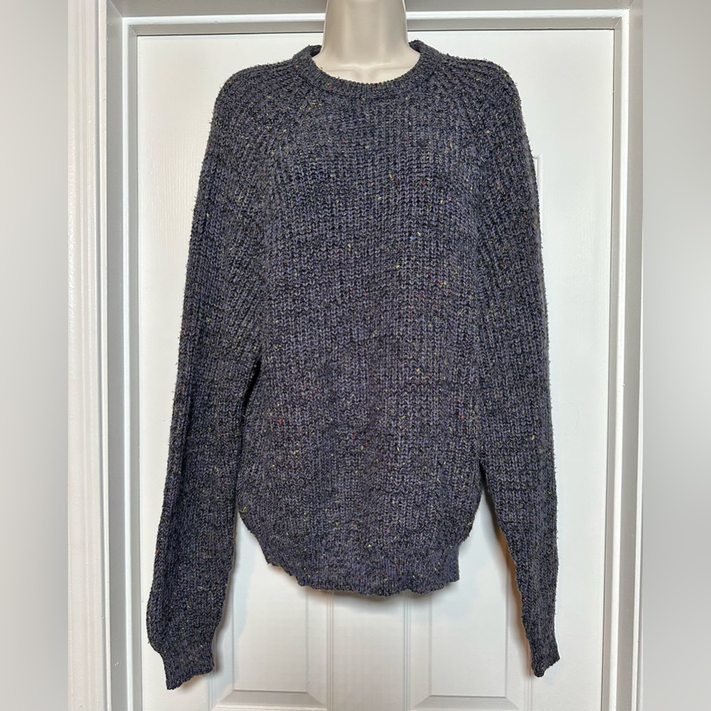 Vintage Mens Acrylic Blend Hong Kong Sweaters Knit Heavy Multicolor Sweater Sz M
